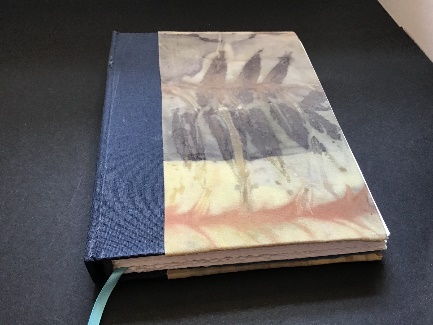 Bound Book with bespoke leather and textile